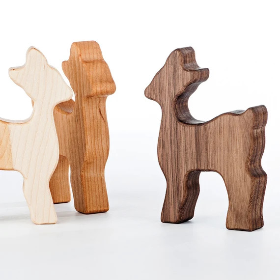 Deer Wood Rattle // An Eco-Friendly Safe Baby Toy & Teether // Natural Woodland Rattle Makes the Per | Etsy (US)