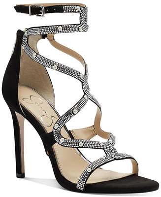 Jessica Simpson Women's Janya Caged Rhinestone Dress Sandals  & Reviews - Sandals - Shoes - Macy'... | Macys (US)