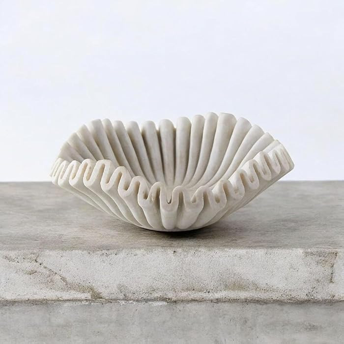 HOME Marble Urli Bowl | Handmade Decorative Bowl from Natural Marble | Elegant Home & Festive Dé... | Amazon (US)
