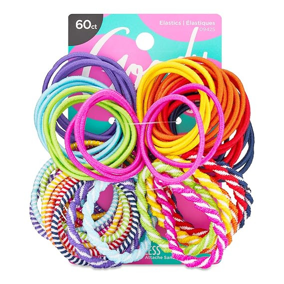 Goody Kids Ouchless Elastic Hair Ties – 2 Color Options Brights or Pastels - Perfect for Fine, ... | Amazon (US)