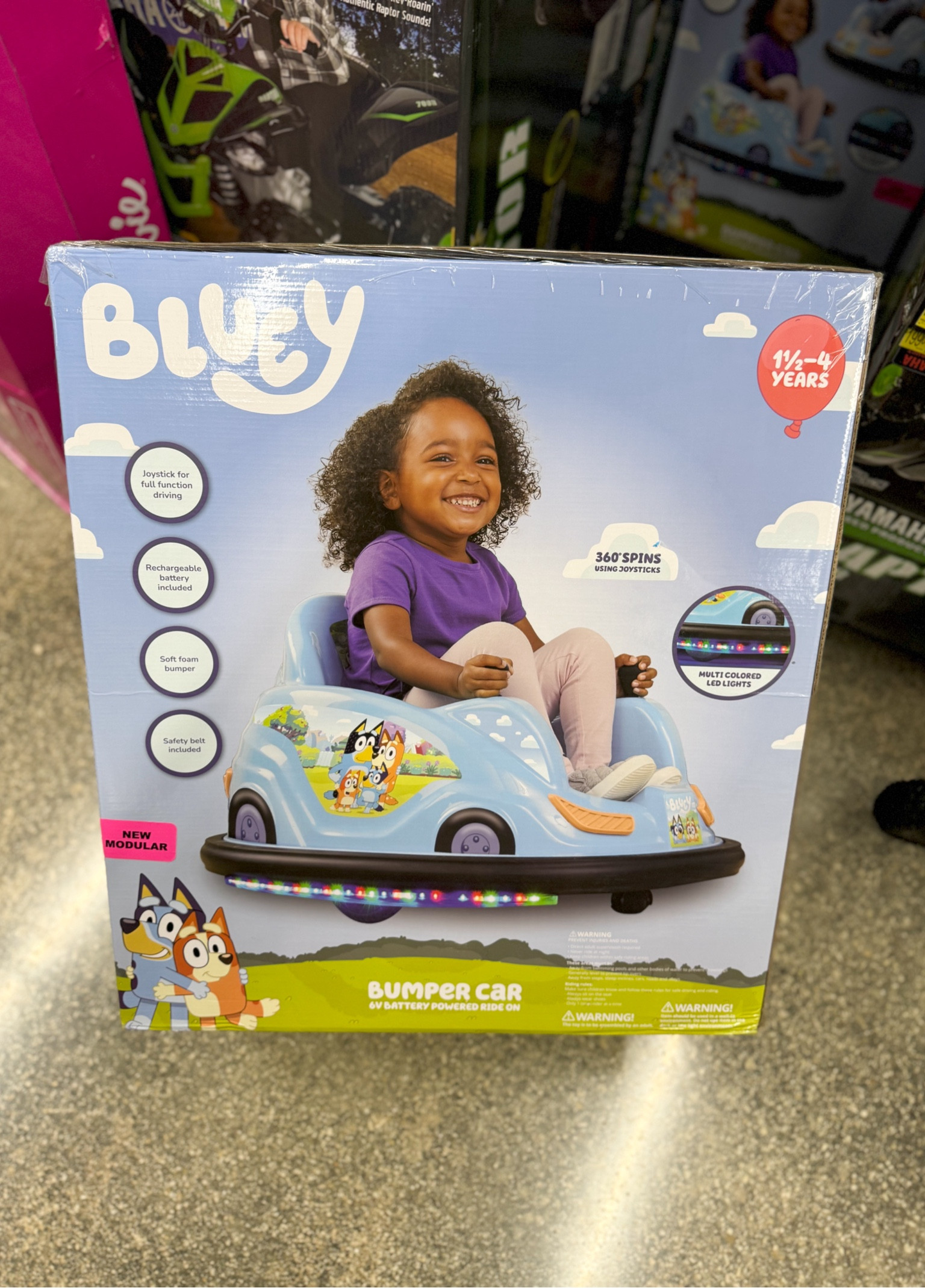 Bluey by Flybar, 6V Bumper Car Ride On for Children at Walmart

#LTKKids