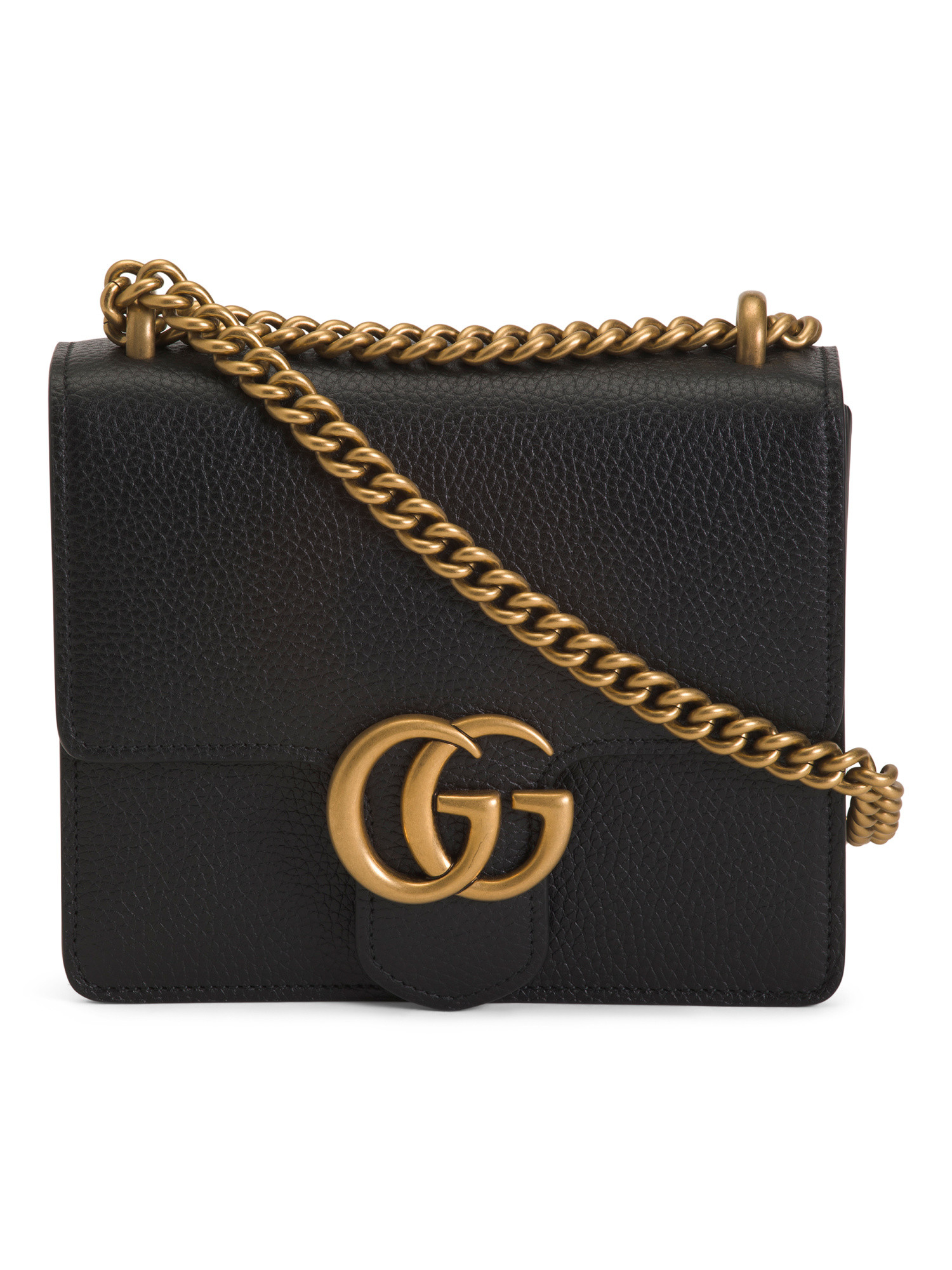 Made In Italy Leather G G Marmont Small Crossbody With Chain Strap | TJ Maxx