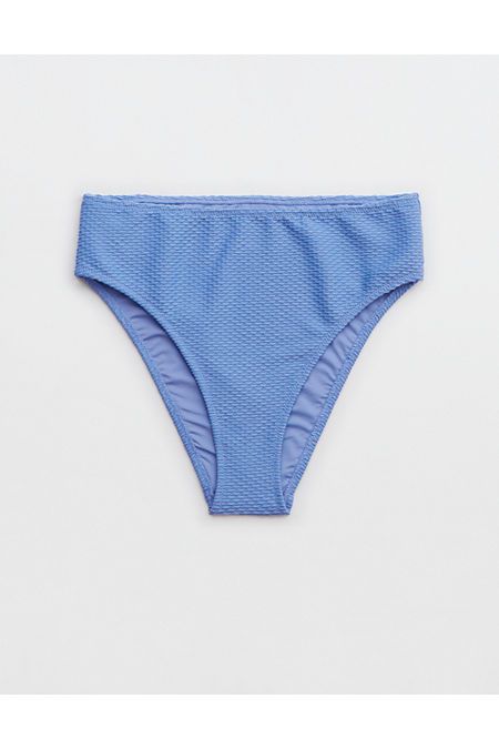 Aerie Jacquard High Cut Cheeky Bikini Bottom | Aerie