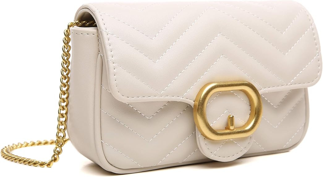CossLandy Women Quilted Crossbody Bag with Chain Strap Cellphone Purse Shoulder Handbags | Amazon (US)