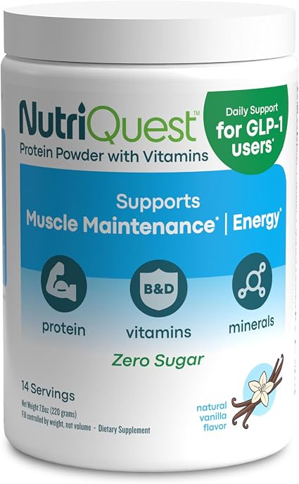 Daily GLP-1 Protein Powder Supplement with Electrolytes, BCAAs and Vitamins for Muscle Maintenanc... | Amazon (US)