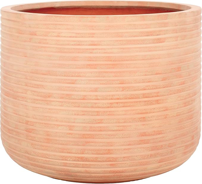 SAFAVIEH Outdoor Collection Nardo Terracotta Cement Ficonstone Planter Pot | Amazon (US)