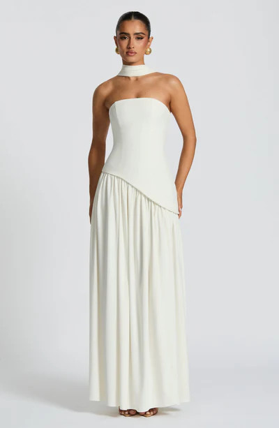 Maliyah Maxi Dress - Ivory | Babyboo (global)