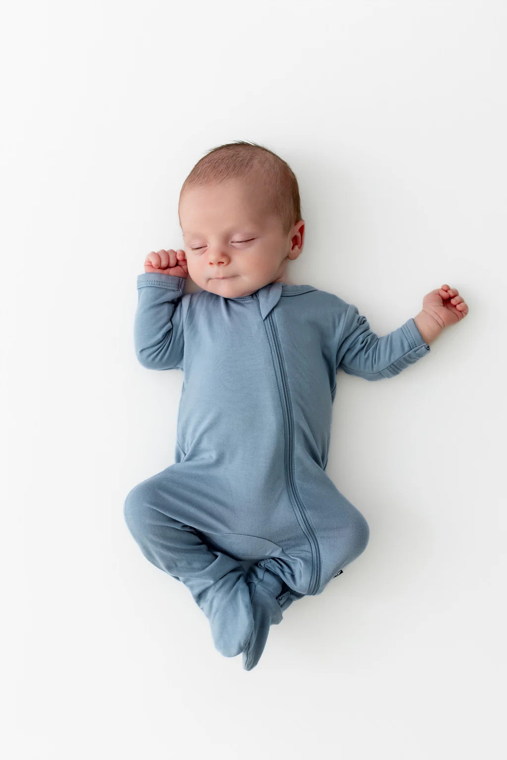 Zippered Footie in Slate | Kyte Baby