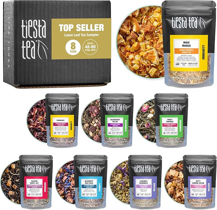 Tiesta Tea - Loose Leaf Tea Sampler Set - Assorted Real Fruit, Herbal, Spices, Black & Chai Brew,... | Amazon (US)