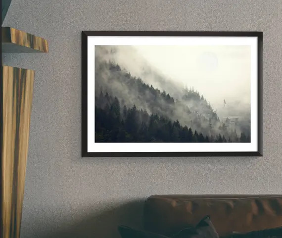 Endor Star Wars Art / Star Wars Forest Moon Landscape Poster / Starwars Return Of The Jedi Wall A... | Etsy (US)