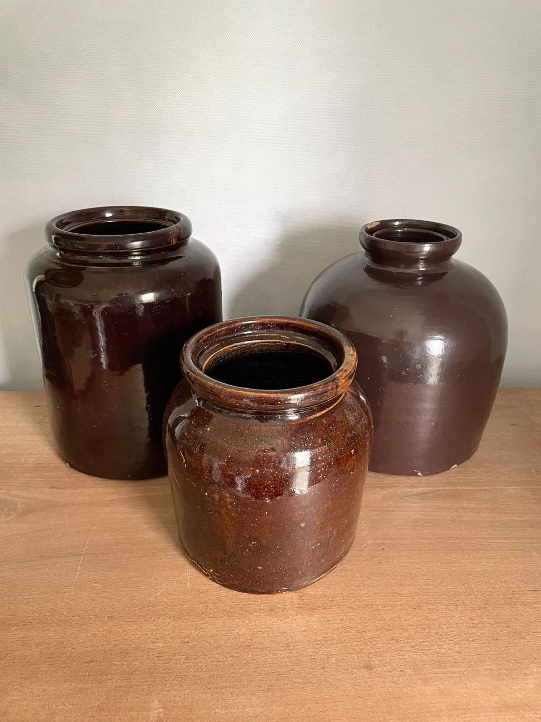 Antique Stoneware Crock Brown Stoneware Brown Crock Brown - Etsy Canada | Etsy (CAD)