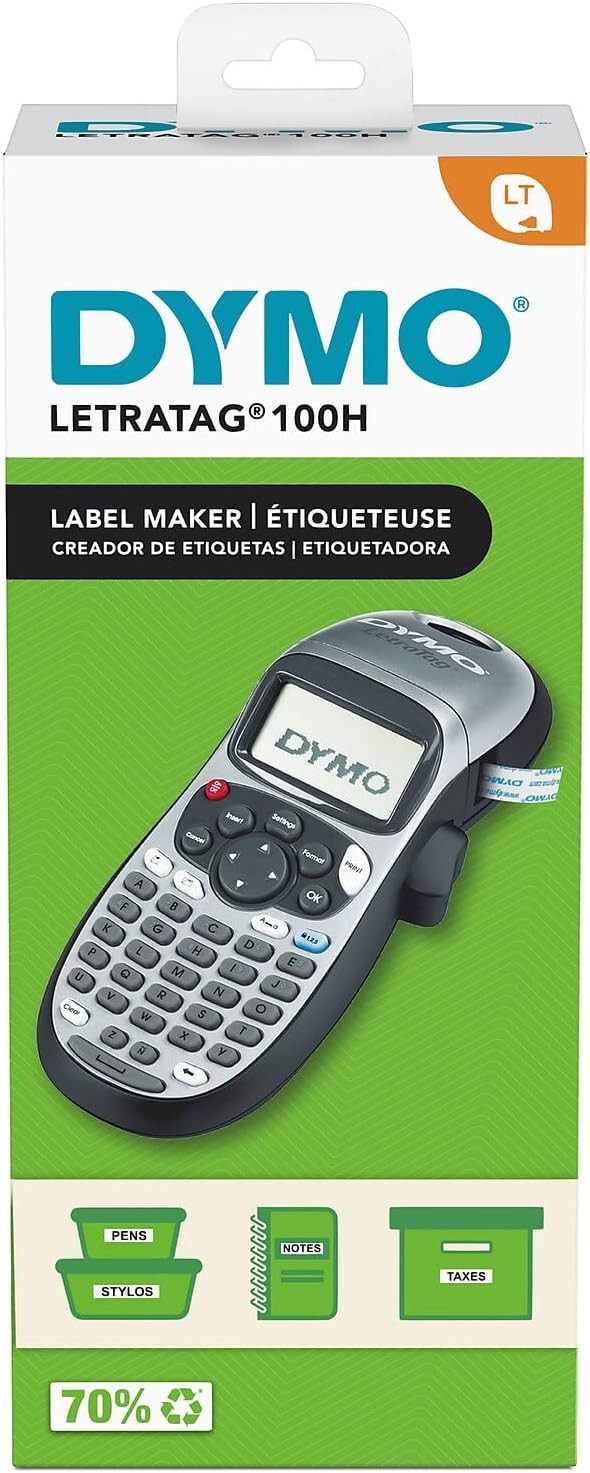 DYMO LetraTag 100H Silver Handheld Label Maker & LT Label Tapes, Thermal Printing, Easy-to-Use, G... | Amazon (US)