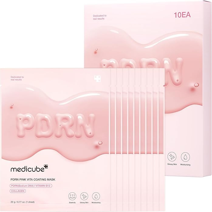 medicube Salmon DNA PDRN Pink Vita Coating Sheet Mask 10EA - Korean sheet mask for glass skin - L... | Amazon (US)