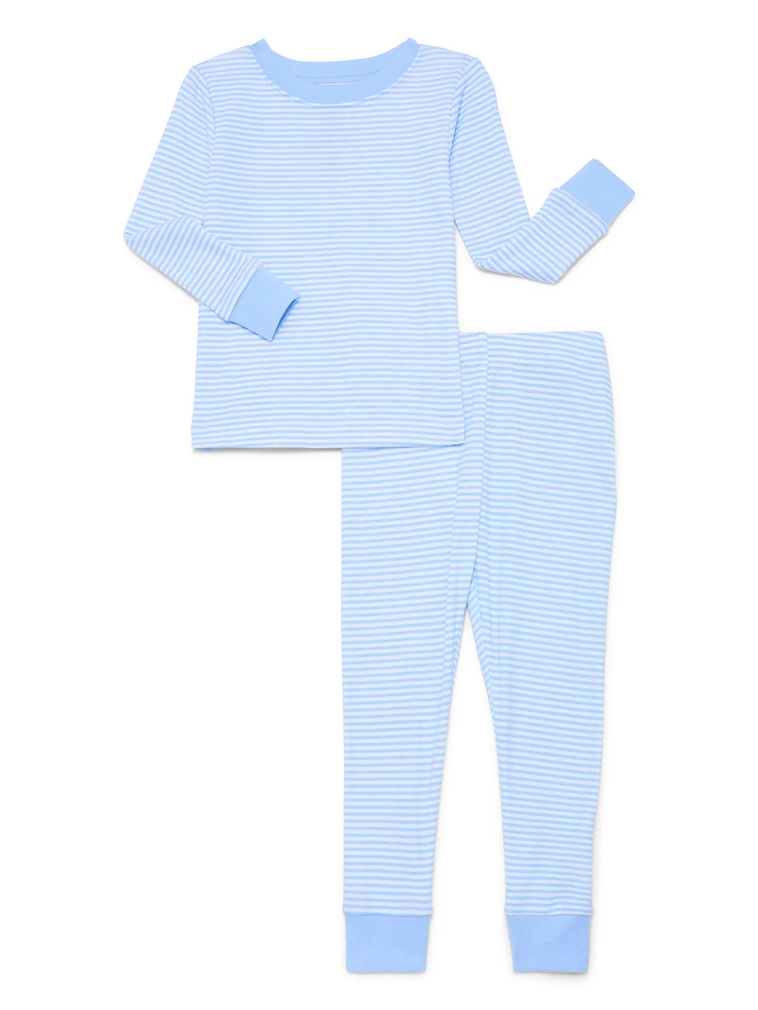 Joyspun Toddlers' Family Matching Cotton Tight Fit Pajama Set, 2-Piece, Sizes 2T-5T | Walmart (US)