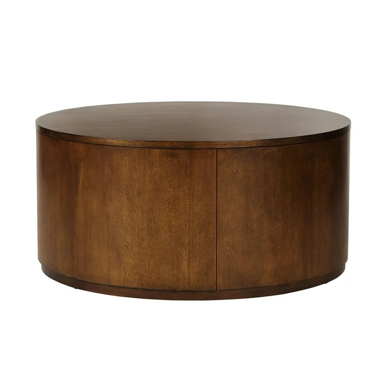Better Homes & Gardens Miller Drum Coffee Table, Walnut | Walmart (US)