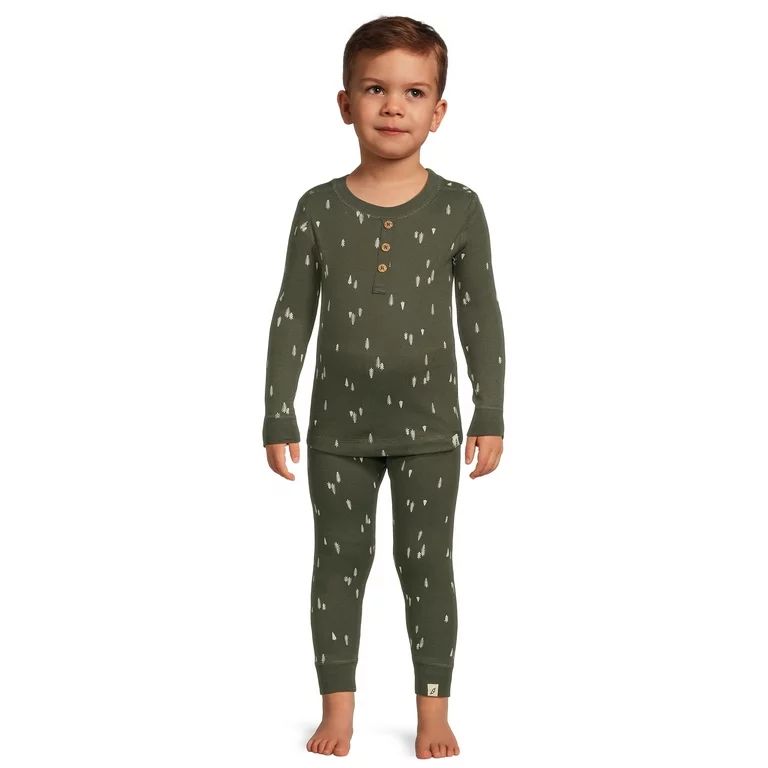 easy-peasy Toddler Unisex Long Sleeve Pant Pajama Set, 2-Piece, Sizes 12M-5T | Walmart (US)