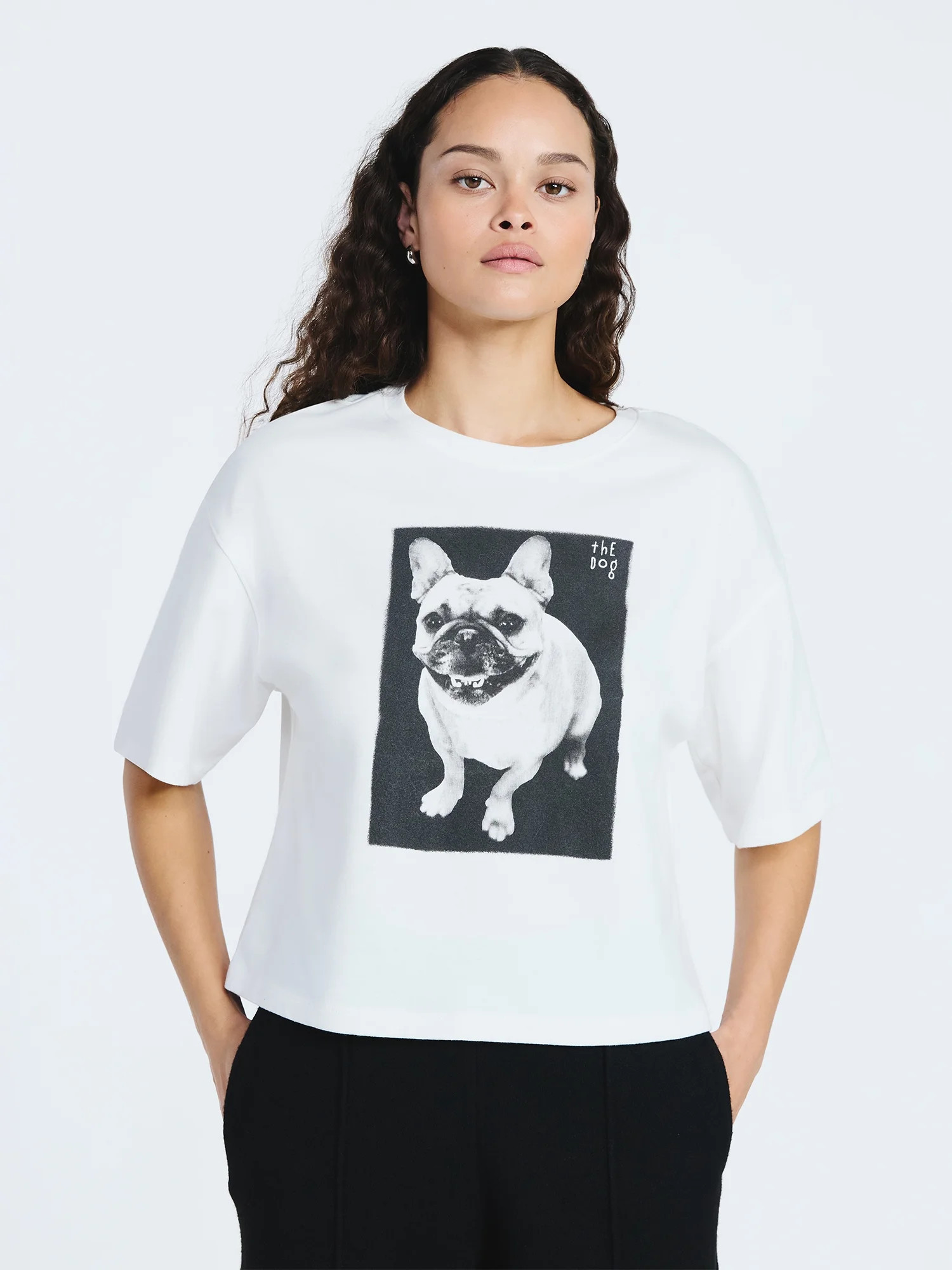 Scoop Women’s and Women's Plus Cotton Cropped Tee with Short Sleeves, Sizes XS-4X | Walmart (US)