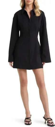 Rana Long Sleeve Mini Shirtdress | Nordstrom