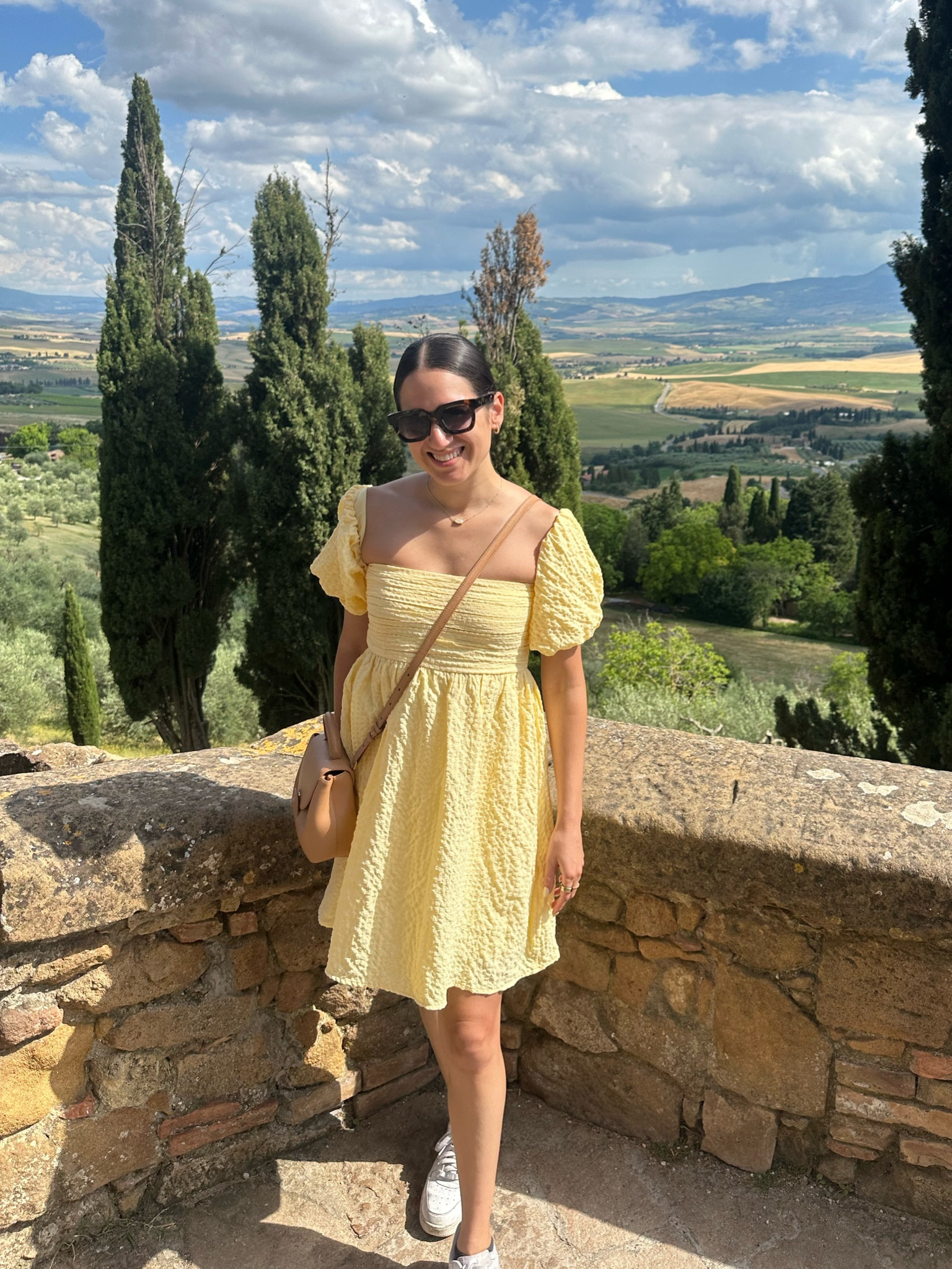 Exploring pienza 💛size S tall in skort! #ltkitaly #summer #europeansummer #tuscany
