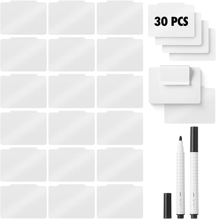 Mr. Pen- Basket Labels Clip On Set, 30 pcs Clip On Labels for Storage Bins with 2 Black Markers, ... | Amazon (US)