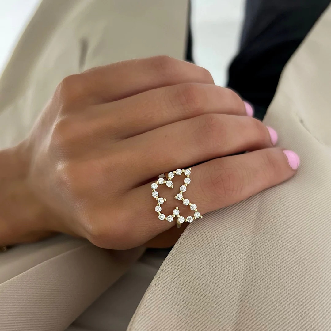 Little Posie Charlie Cloud® Floating Diamond Butterfly Ring 0.70 ctw | RW Fine Jewelry