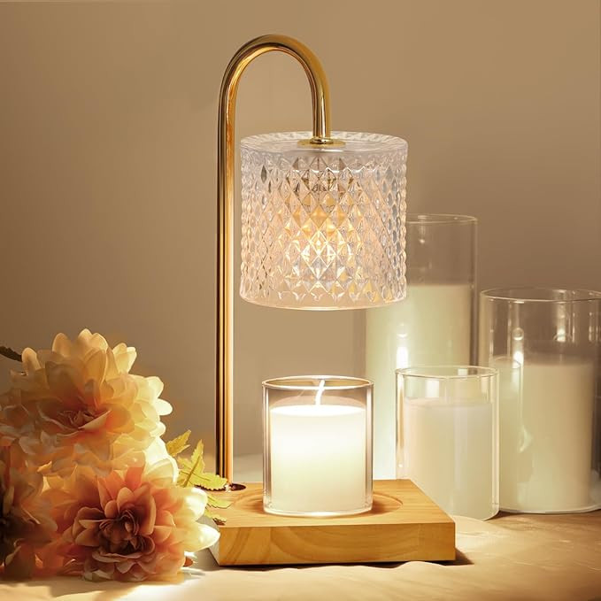 Candle Warmer Lamp, Candle Lamp Wax Warmer, Timer & Dimmer 7-Levels, Fits Cup Jar Candle, Top Mel... | Amazon (US)
