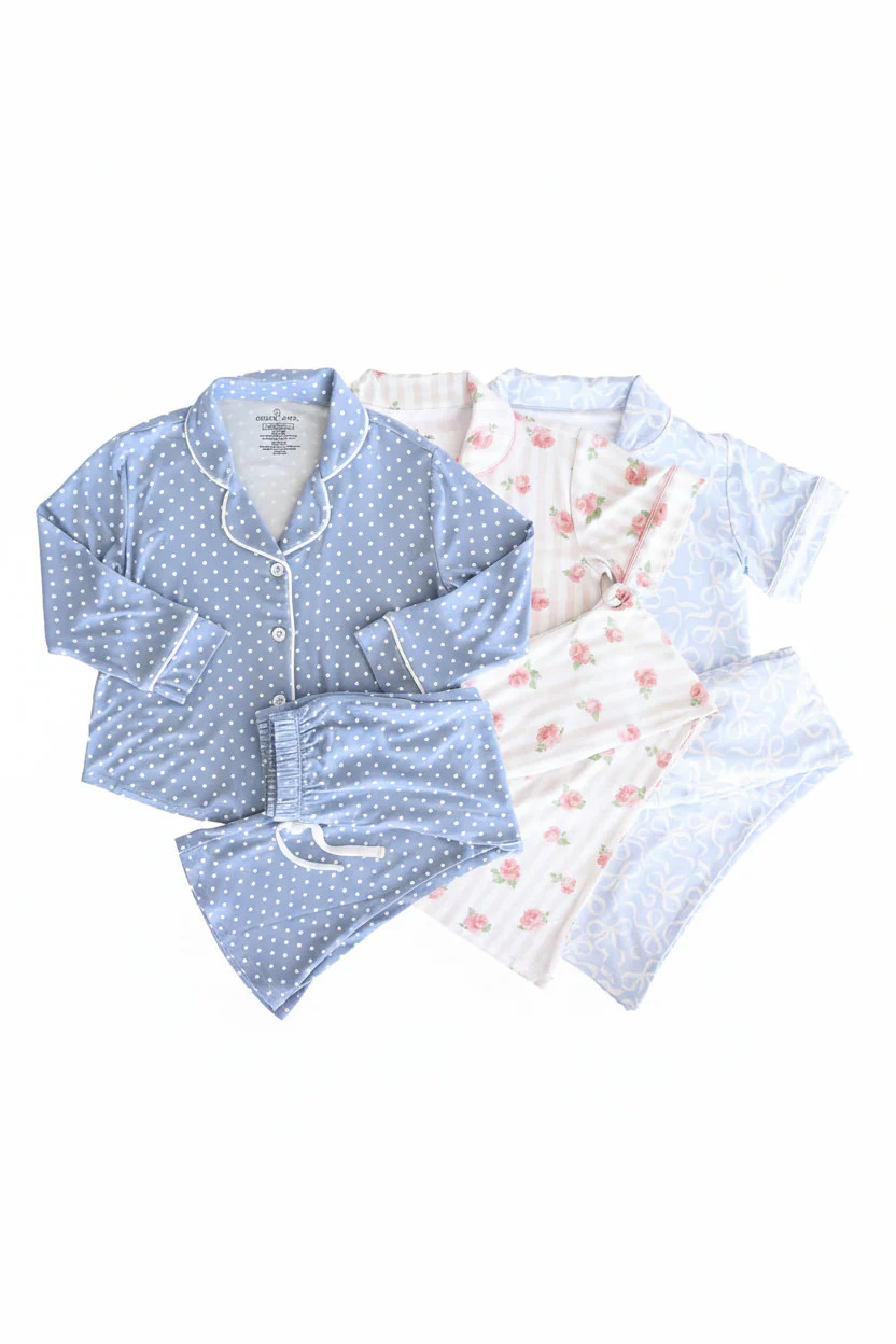 Girl's Two Piece Flare Lounge Sets | Caden Lane