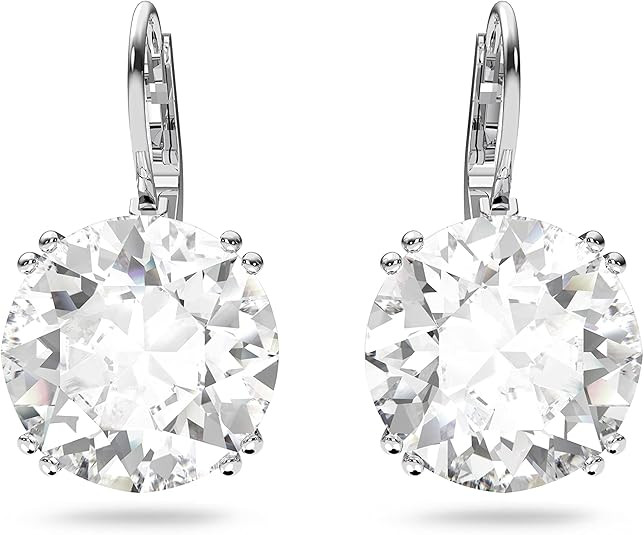 Swarovski Millenia Earrings, Round cut crystal, White, Rhodium plated | Amazon (US)