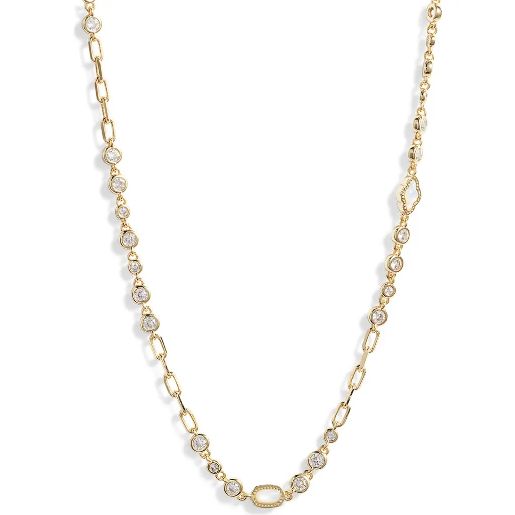 Kendra Scott Elisa Abbie Mini Pendant Necklace in Gold White Mix at Nordstrom | Nordstrom
