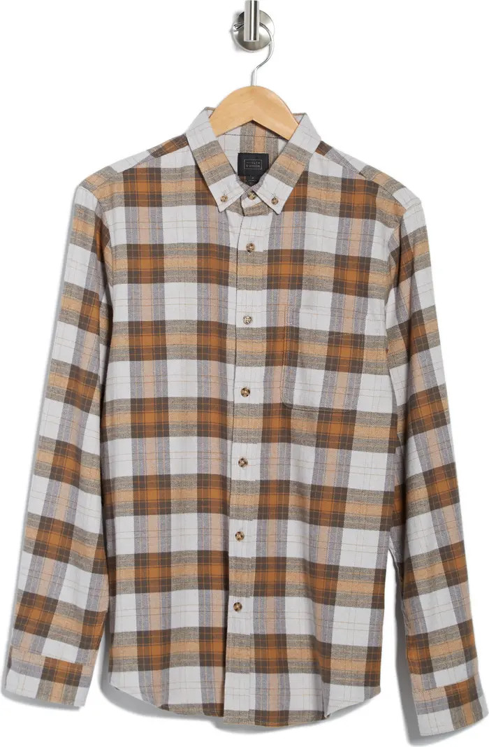 14th & Union Grindle Trim Fit Flannel Shirt | Nordstromrack | Nordstrom Rack