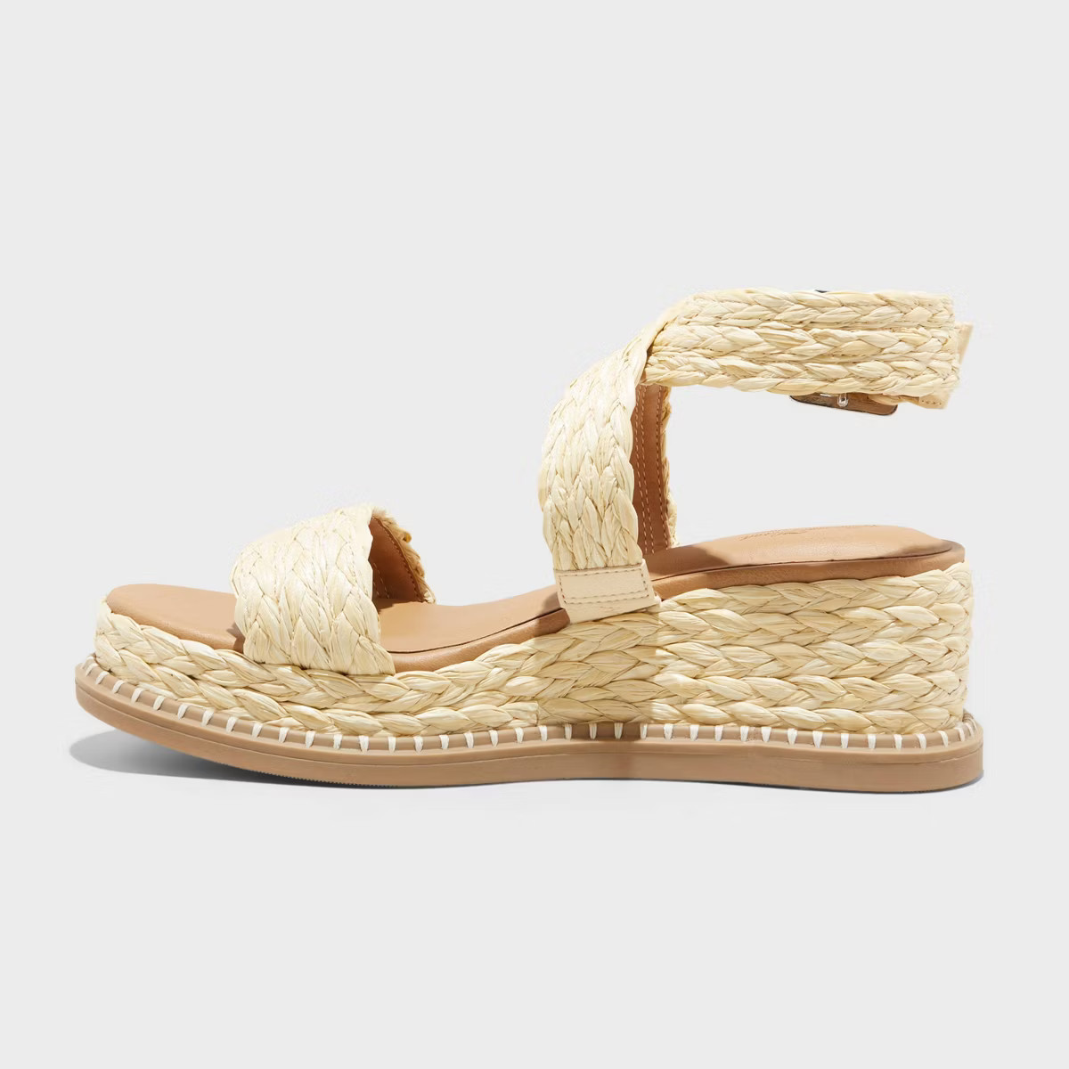 Women's Kayla Wedge Heels with Memory Foam Insole - Universal Thread™ Beige | Target