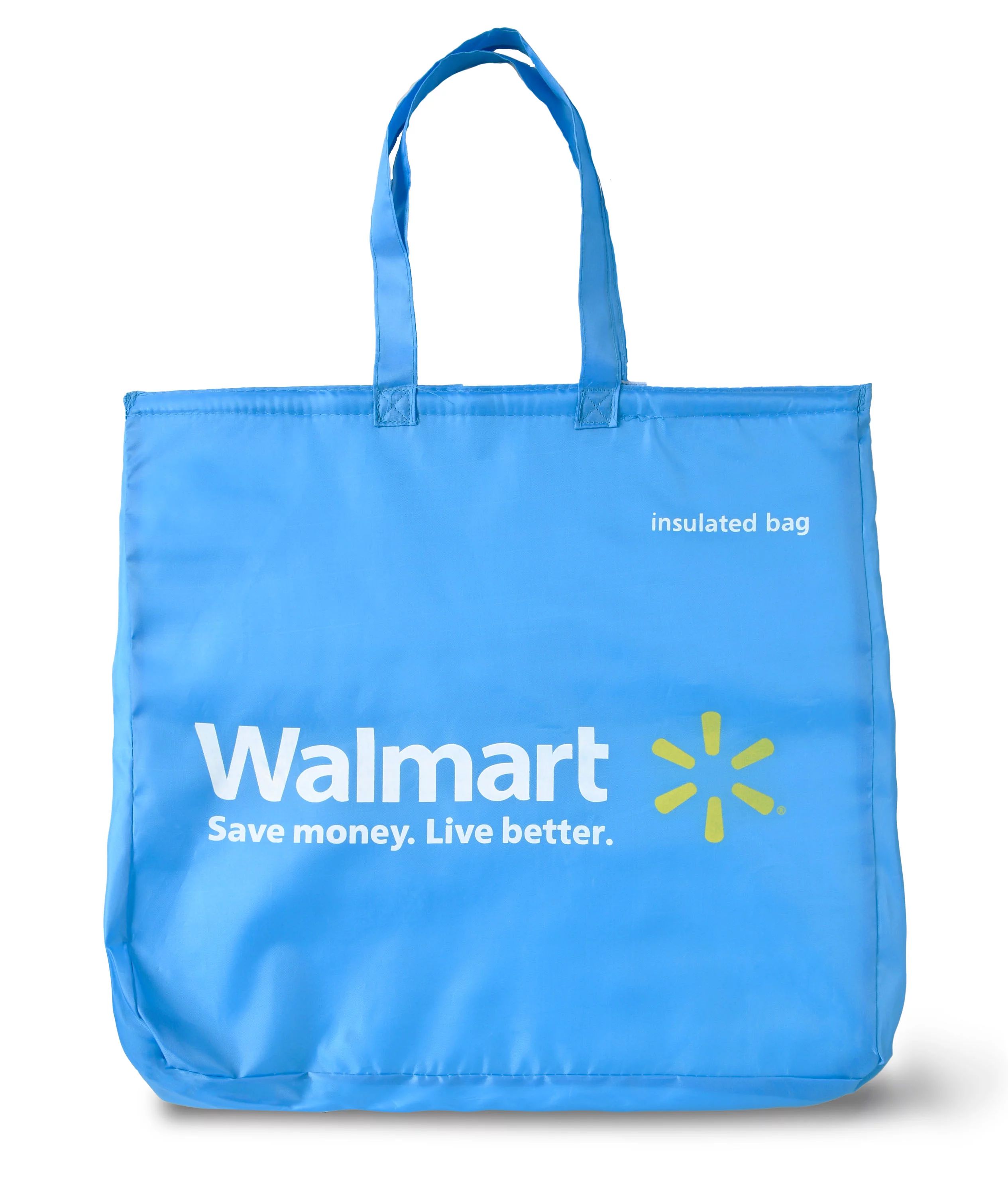Walmart Reusable Insulated Polyethylene Grocery Bag, Blue - Walmart.com | Walmart (US)