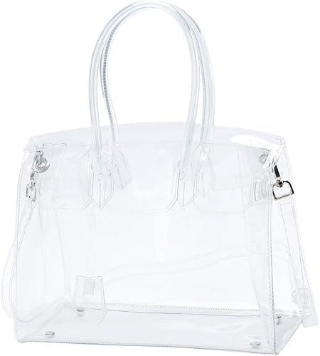 Torostra Fashion Clear PVC Purse Bags for Womens See Through Plastic Bag for Working Waterprof Tr... | Amazon (US)