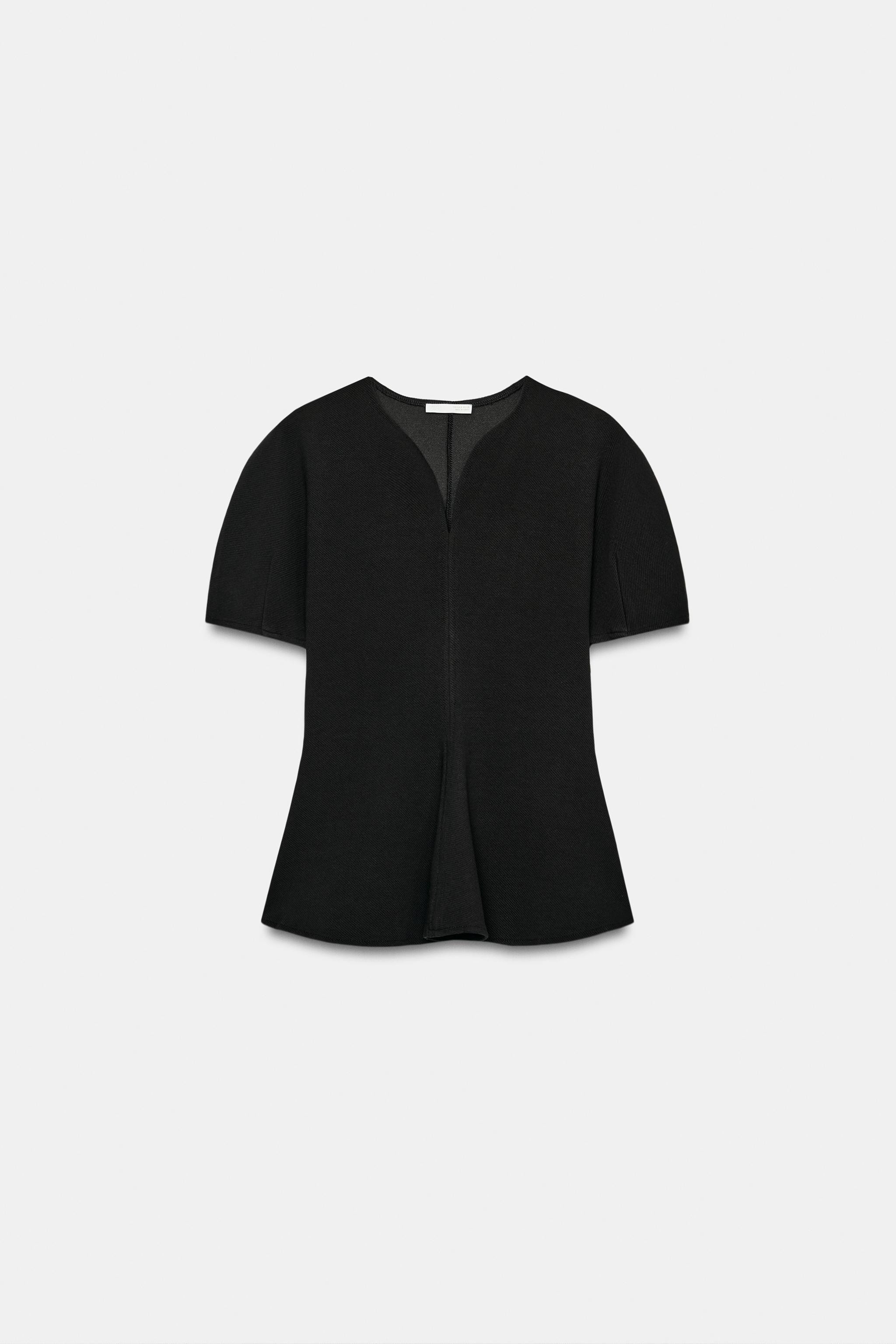 PUFF SLEEVE PEPLUM TOP | Zara US
