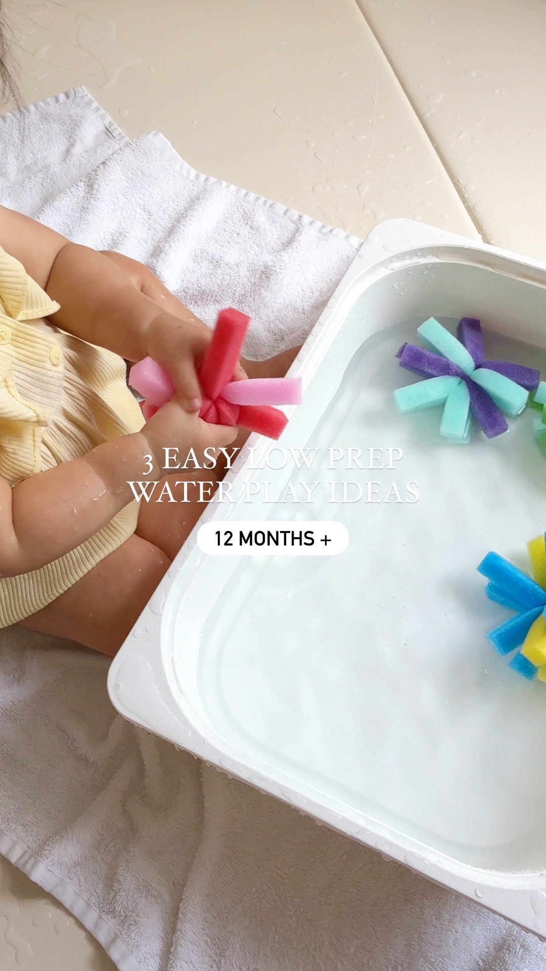 3 Easy Water-Based Activities for 12+ Months 💧✨
These 3 simple water play ideas kept my 1-year-old engaged for more than 15 minutes each (I had to stop her at some point 😅). They’re super easy to set up and actually support development, too!

