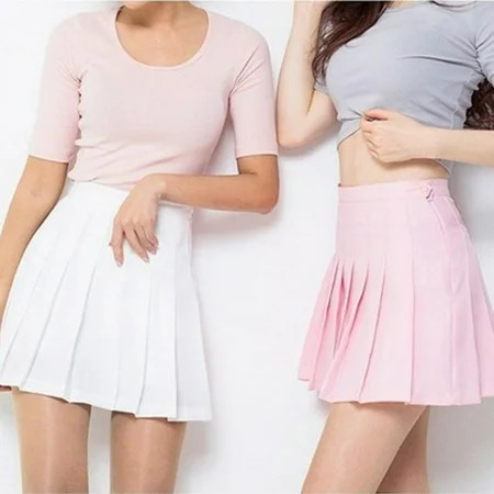 EleaEleanor Spring Skirt Women High Waist Ball Pleated Skirts Harajuku Skirts Solid A-line Sailor Sk | Walmart (US)