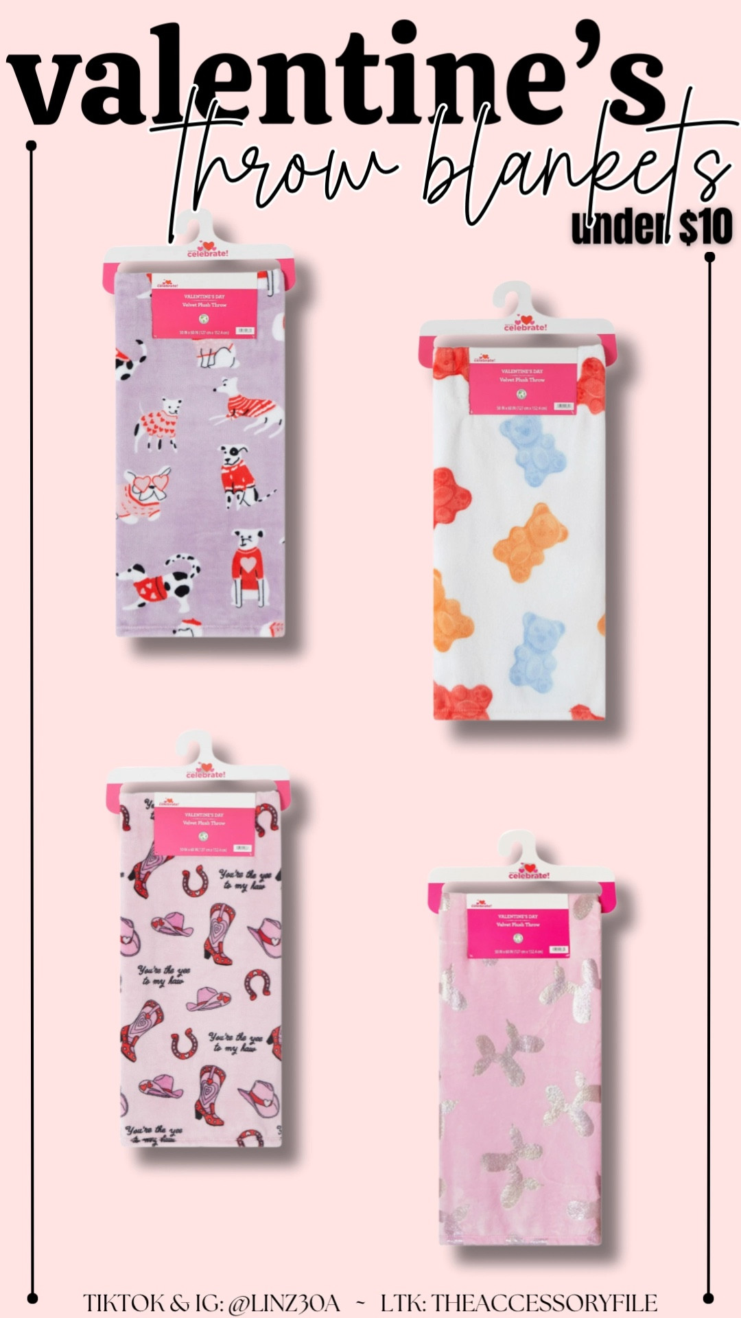 Cute Valentine throw blankets 

Home decor, Valentine’s Day decor 

#LTKHome #LTKSeasonal #LTKFindsUnder50