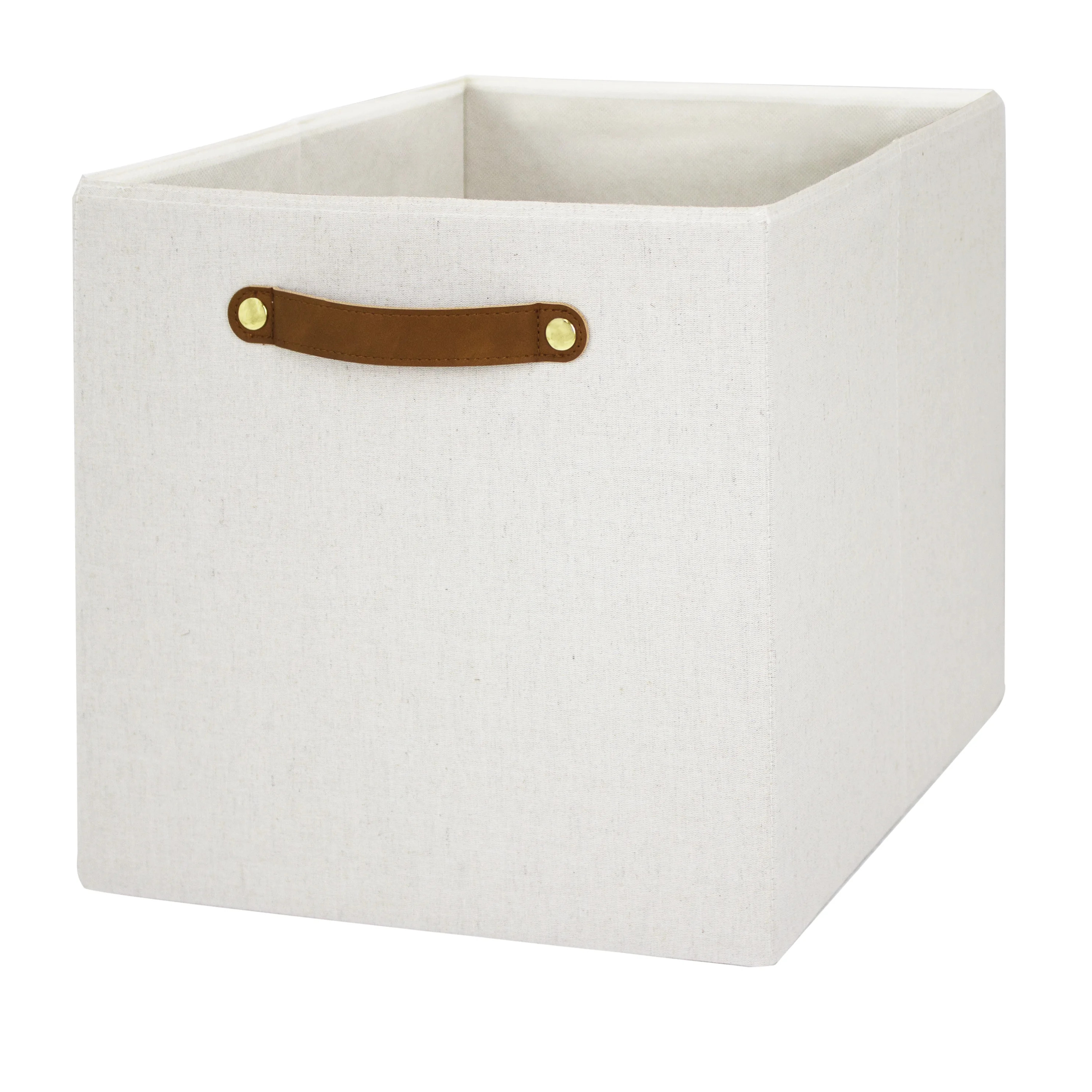 Better Homes & Gardens Collapsible Fabric Cube Storage Bin, Vanilla | Walmart (US)