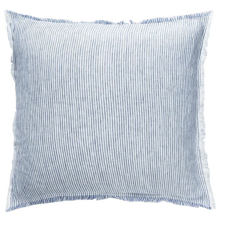 Chambray Blue & White Striped Down Alternative So Soft Linen Pillow - Anaya | Target