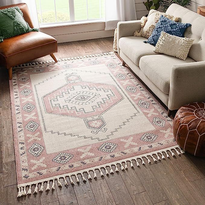 Well Woven Kendre Blush Tribal Medallion Area Rug 8x10 (7'10" x 10'6") | Amazon (US)