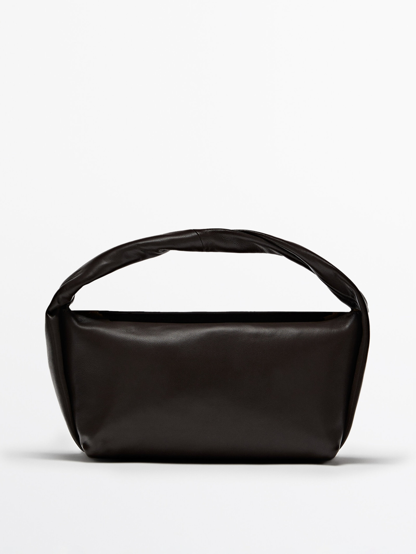 Nappa leather croissant bag | Massimo Dutti UK