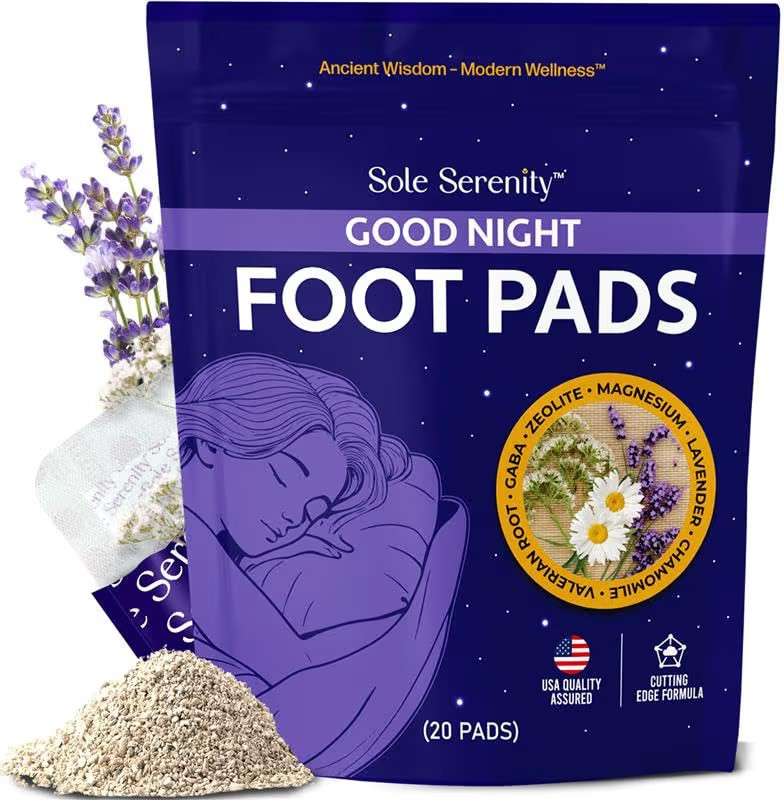 Sole Serenity Foot Pads - Zeolite Mineral, Ginger Root, Wormwood, Bamboo Vinegar, Foot Spa for Ti... | Amazon (US)