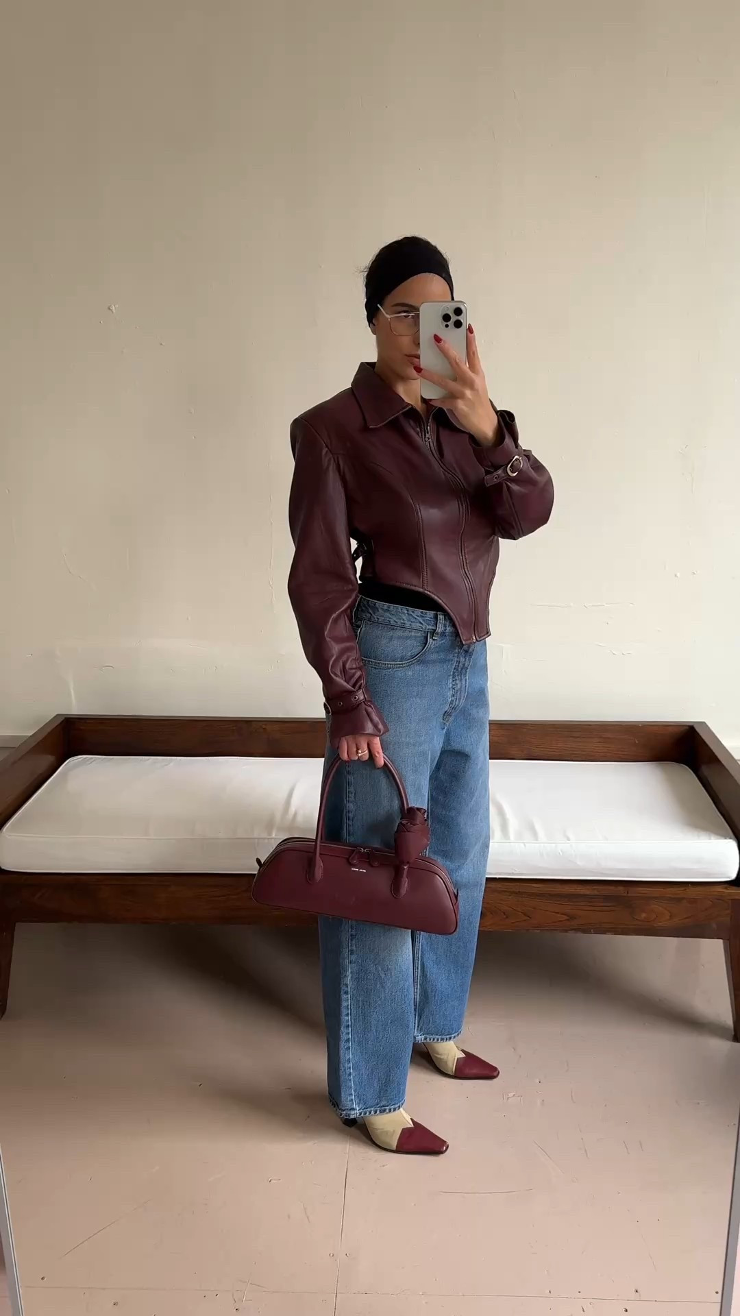 Red leather jacket, Alaia jeans, Magda Butrym handbag, Celine boots

Spring style, spring outfit, vintage, chic, city break, baggy jeans, straight leg jeans

#LTKluxury #LTKuk #LTKspring