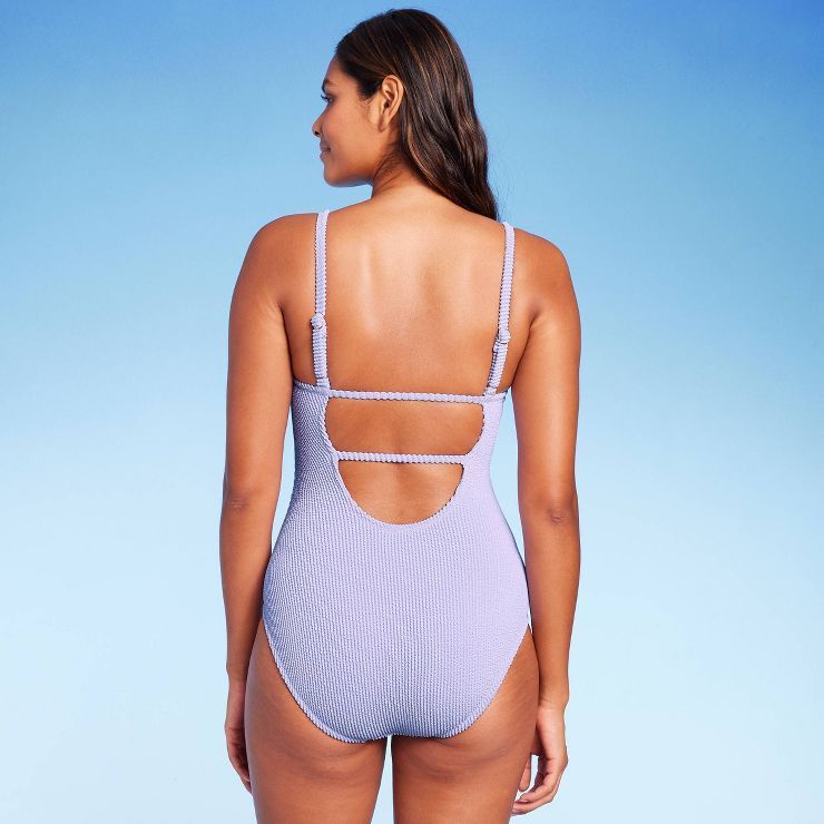 Women's Pucker Textured Square Neck One Piece Swimsuit - Kona Sol™ | Target