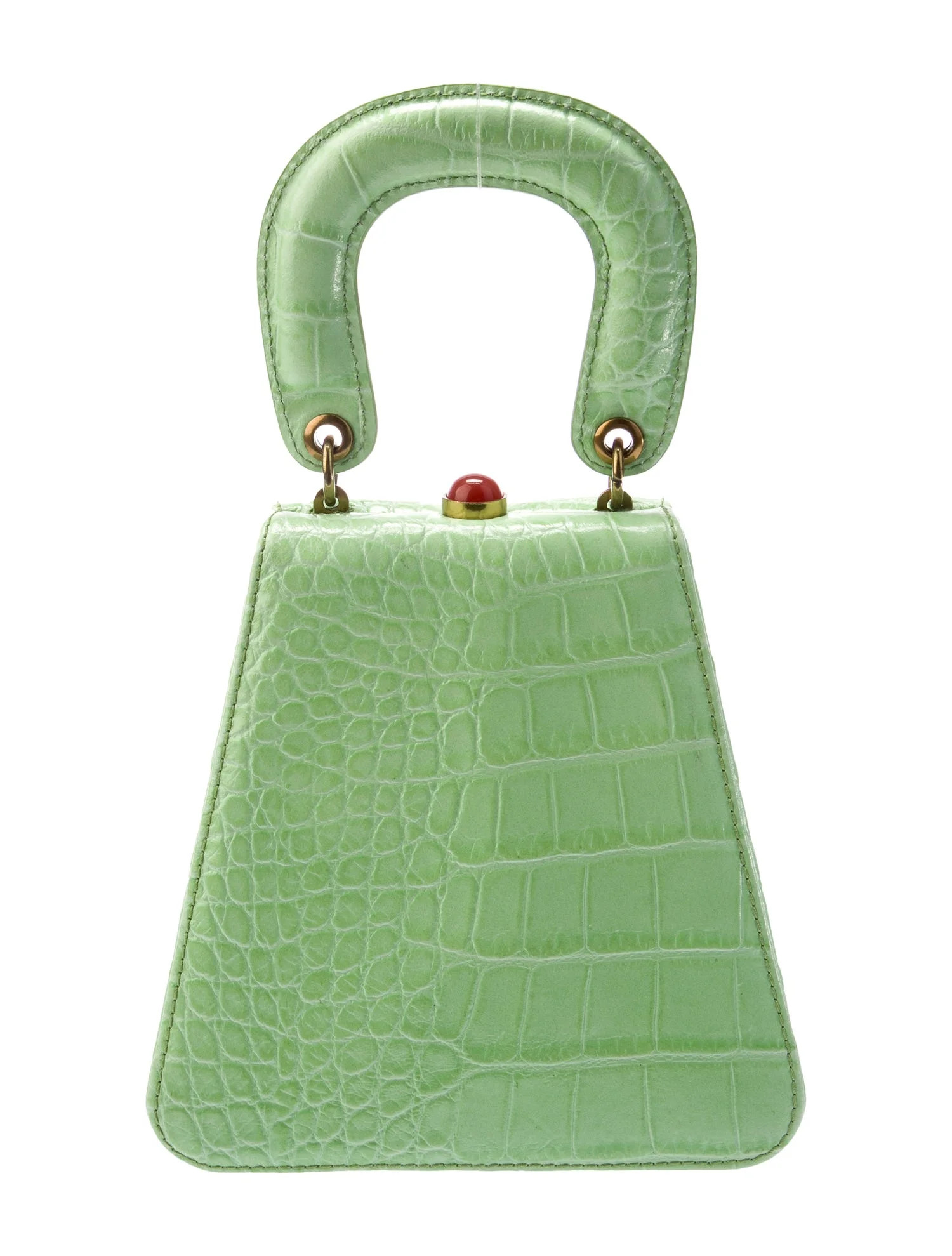 Embossed Leather Top Handle Bag | The RealReal