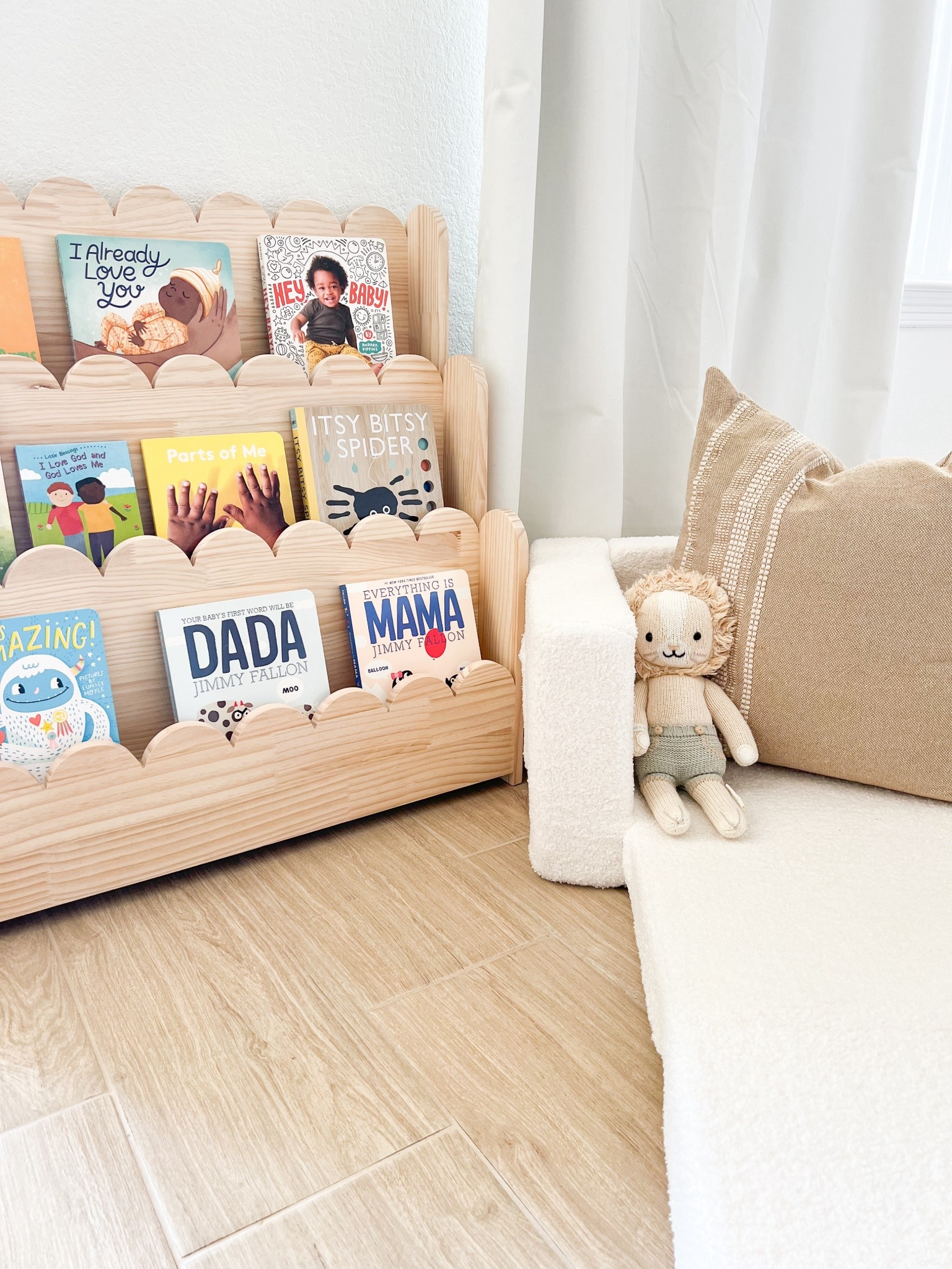 Our little guy just got the sweetest upgrade.🥹 This solid wood montessori bookshelf with the scalloped detailing is everything I was looking for. It’s beautiful, sturdy, timeless, and the perfect height for tiny hands to grab their favorite books anytime. I love pieces that feel intentional and grow with your home, and this one does exactly that. So grateful for this addition to our home.🤍✨

#montessori #montessorishelf #montessorimom #amazonfinds #amazonhome #kidsbookshelf #playroomdecor #playroominspo #neutralplayroom #neutralaesthetic #woodfurniture #scallopdecor #kidsroomideas #kidsroomdecor #boymom #sahmlife #organizedhome #homeorganization #readingcorner #childrensbooks #modernhome #minimalhome #homedecor #momlife #intentionalhome #toddlerlife #nurserydecor #toddlerroom #homestyle

#LTKBaby #LTKKids #LTKHome