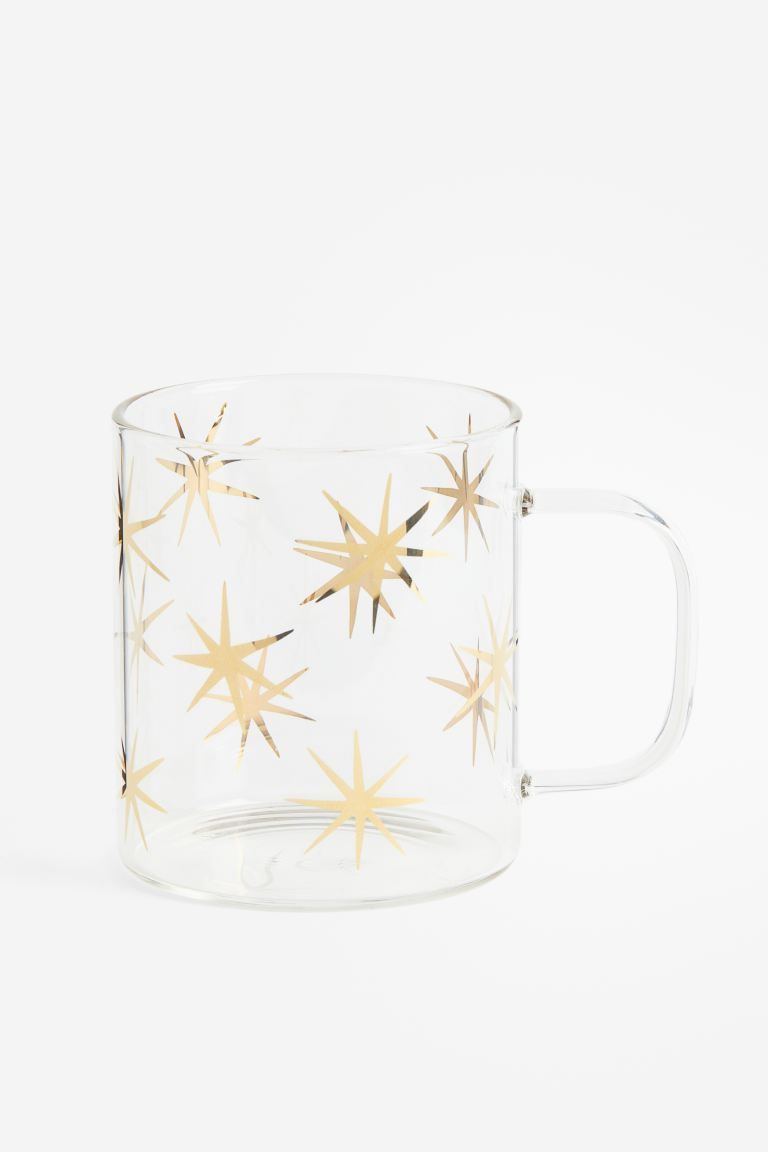 Glass Mug - Transparent/stars - Home All | H&M US | H&M (US + CA)