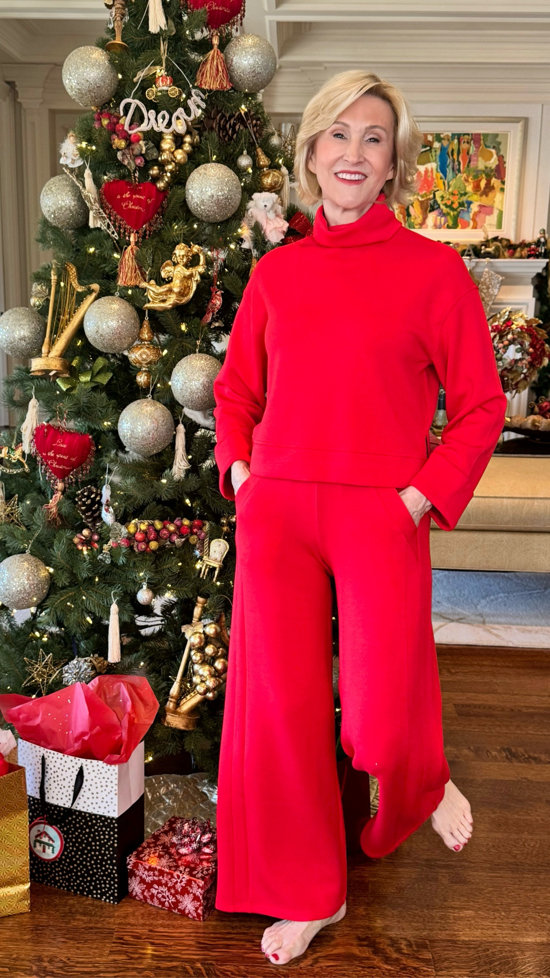 Holiday ready, but make it Spanx ✨ From cozy turtlenecks to chic tunics and cowl necks, paired with the perfect flared pants, these outfits are all about effortless style and comfort. Who says you can’t look polished while feeling amazing? 🎄💃 #HolidayStyle #SpanxStyle #EffortlessChic #FestiveFashion

#LTKSeasonal #LTKHoliday #LTKOver40