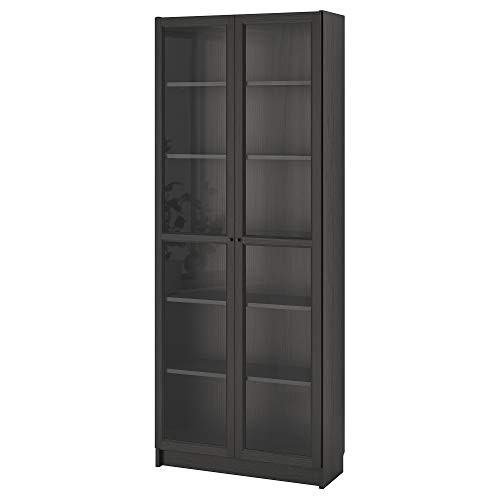 Ikea BILLY/OXBERG bookcase, 80x30x202 cm, black-brown | Amazon (US)