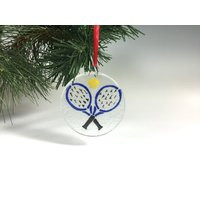 Fused Glass Tennis Ornament Handmade Sports Gift | Etsy (US)